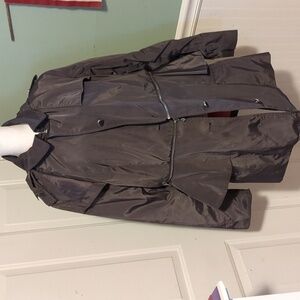 Betsey Johnson coat raincoat removable bottom gray grey XL feminine